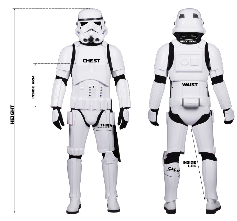 Stormtrooper size guide